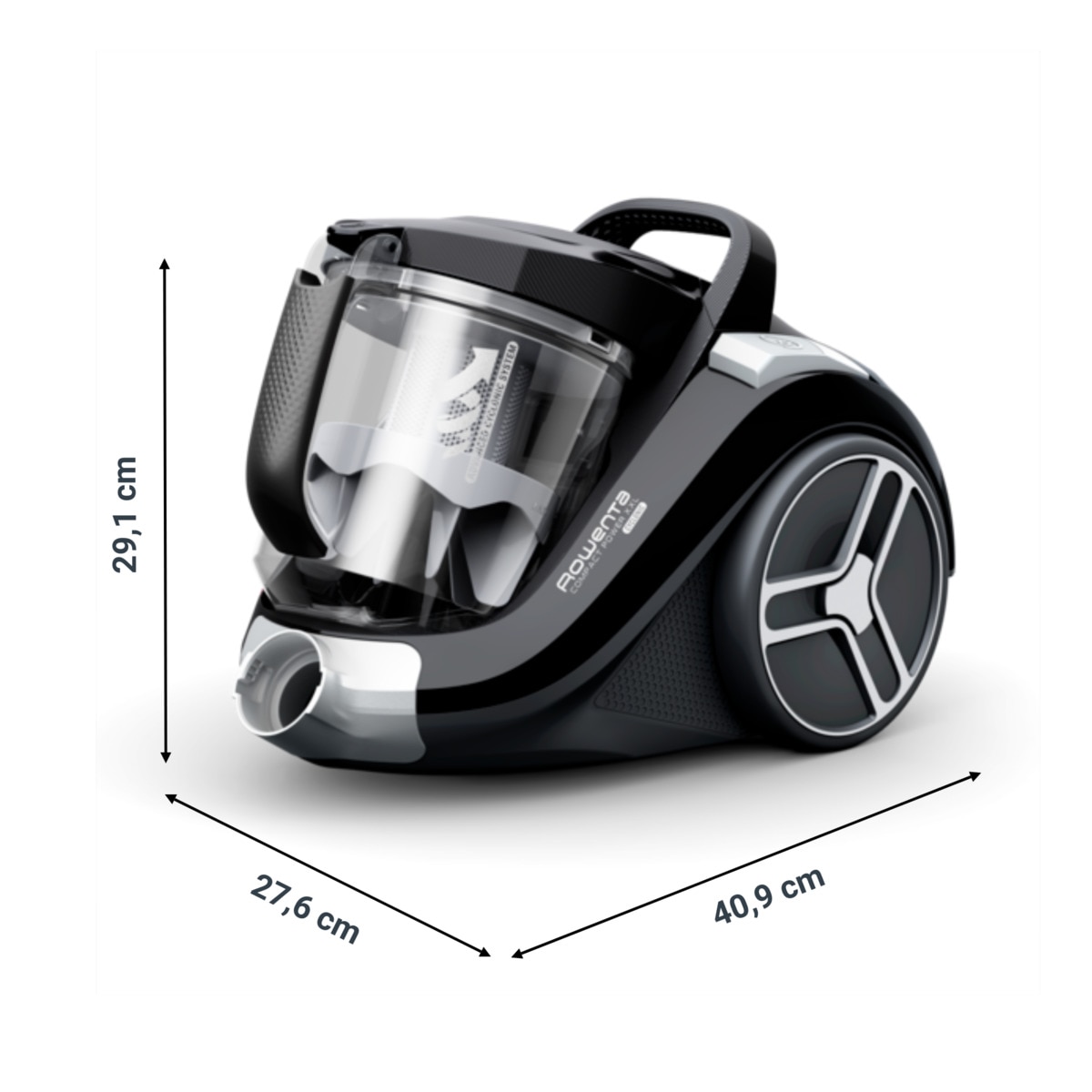 Aspirador Rowenta Compact Power XXL con Tecnología ciclónica Negro-7