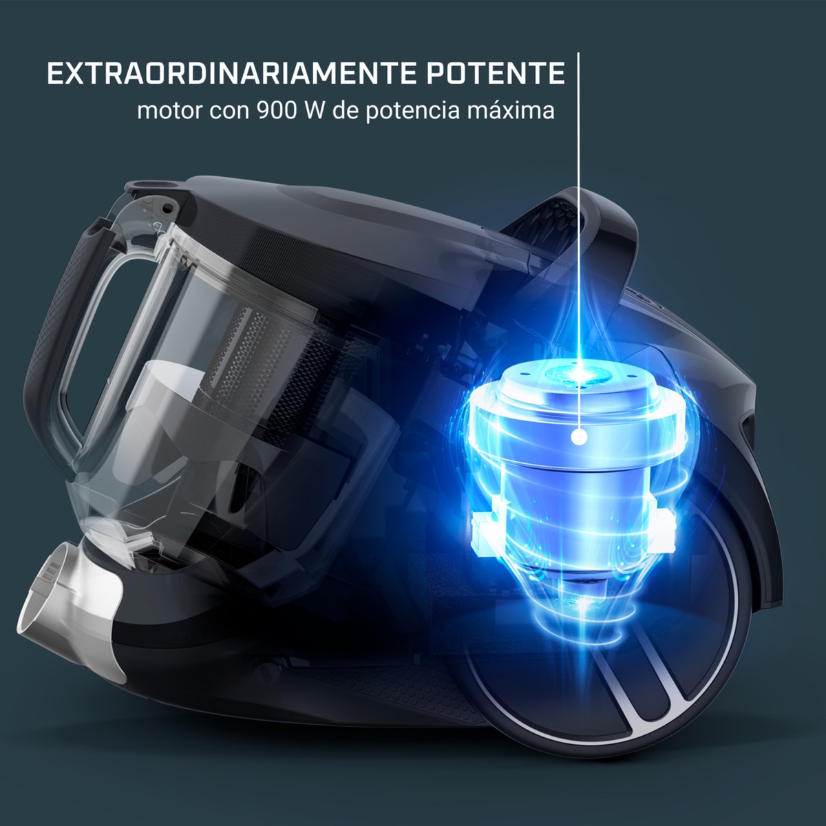Aspirador Rowenta Compact Power XXL con Tecnología ciclónica Negro-5