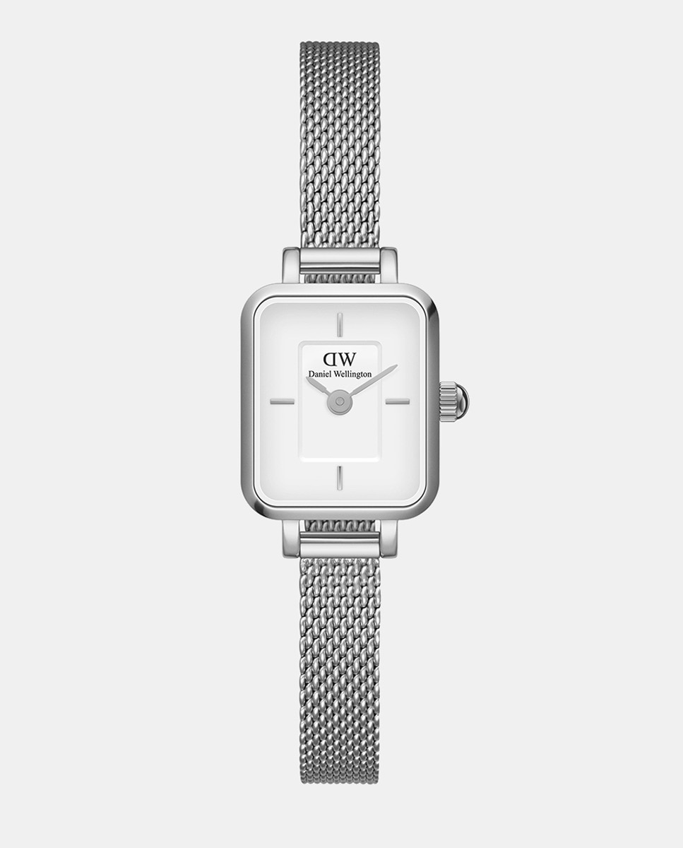 Reloj de mujer Quadro Mini DW00100726 de malla de acero Plata-1