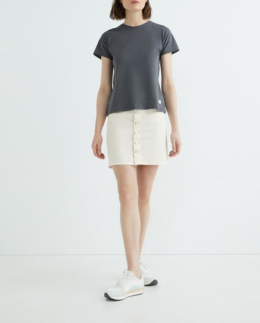 Imagen 0 de Falda mini sarga botones