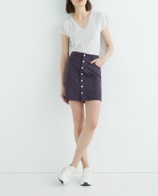 Imagen 0 de Falda mini sarga botones