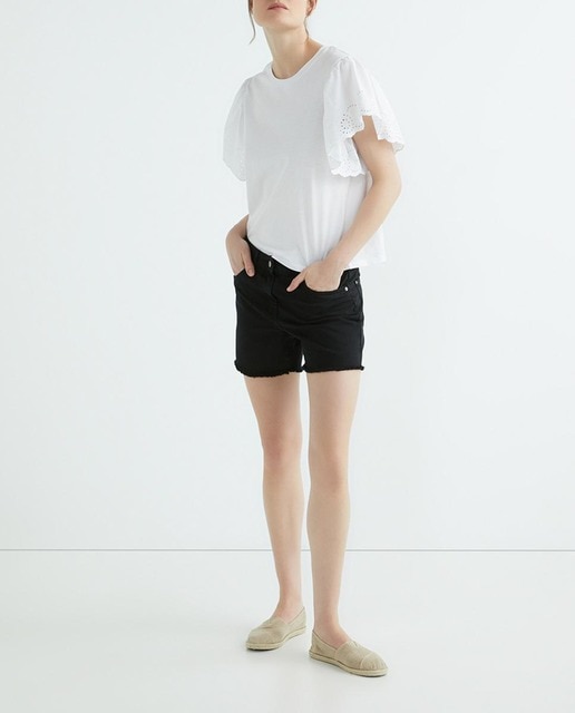 Imagen 0 de Short denim de mujer liso