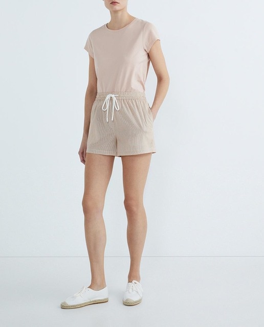 Imagen 0 de Short rayitas de lino