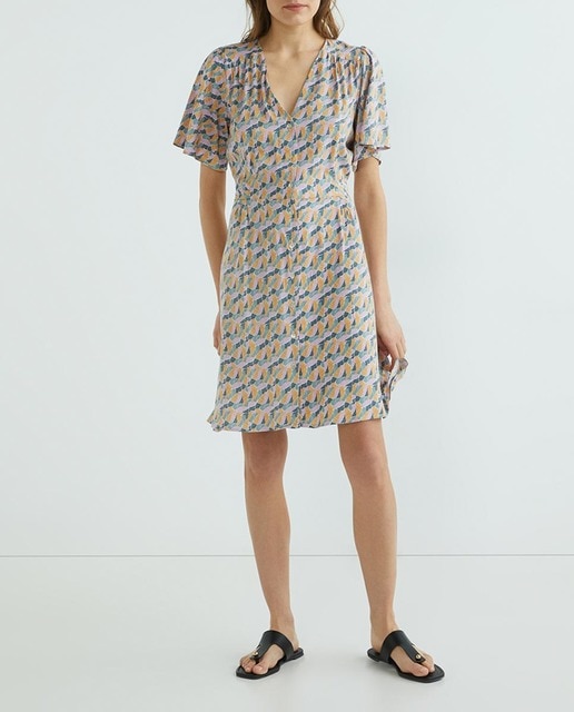 Imagen 0 de Vestido corto abotonado