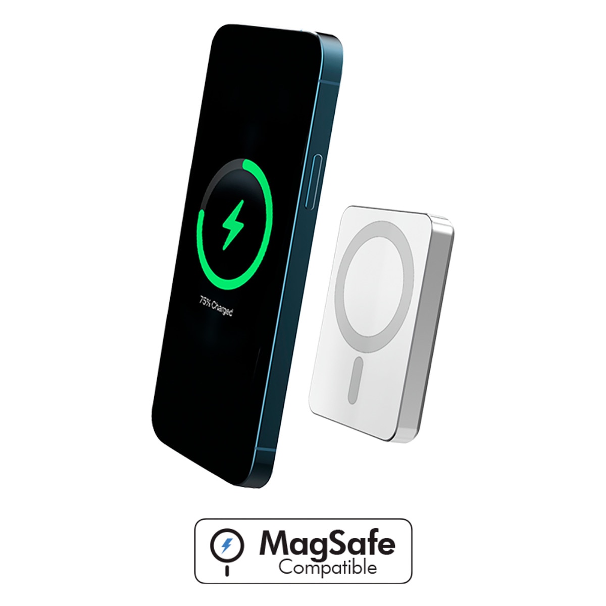 Powerbank compatible MagSafe Carga por Inducción 15WK 5000 Mah Gris-1