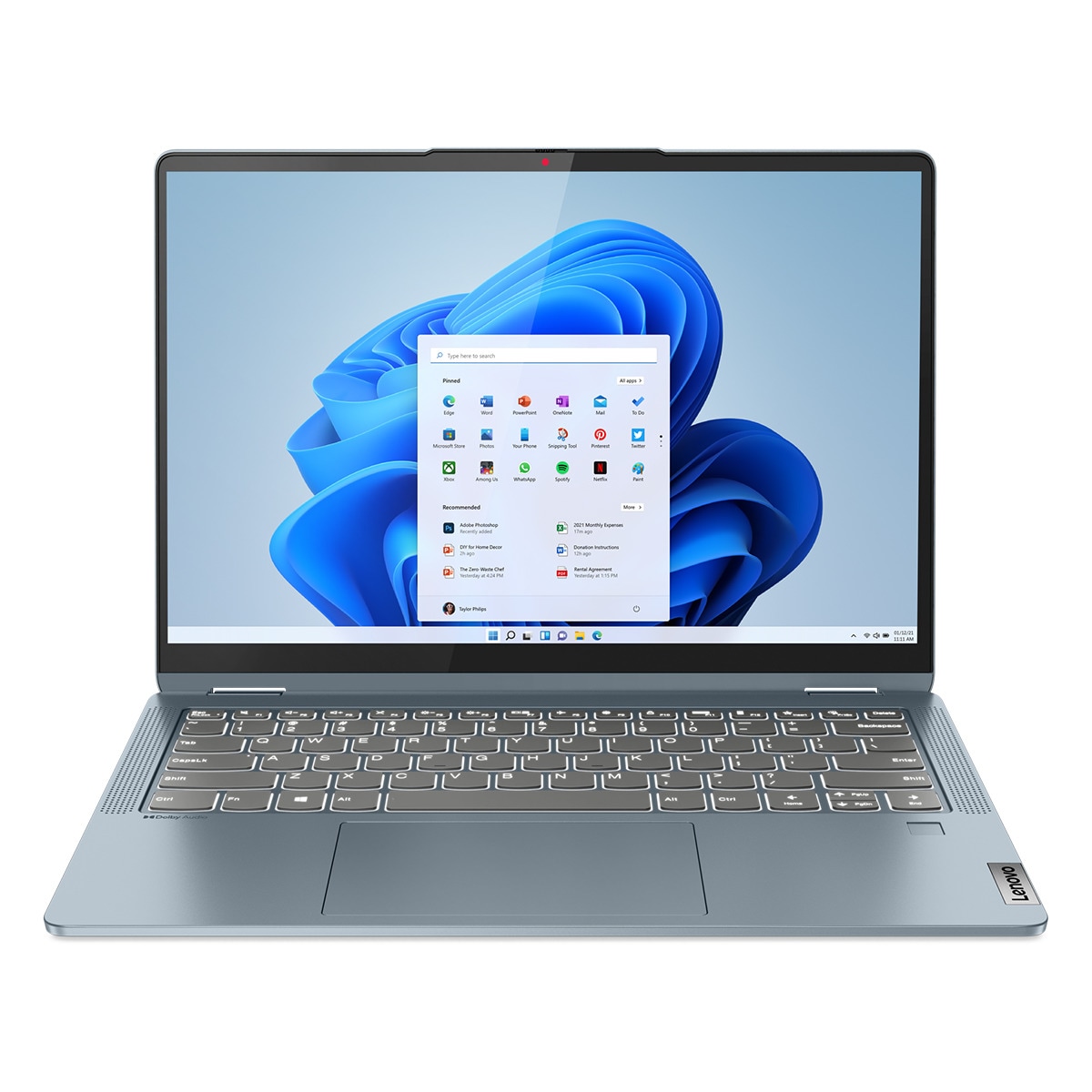 Convertible 2en1 Lenovo IdeaPad Flex 5 14ABR8, Ryzen 7-7730U, 16GB, 512GB SSD, 14", W11 Azul piedra-2