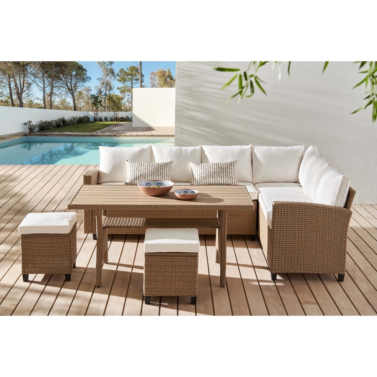 Conjunto con rinconera Estambul Basics El Corte Inglés Natural-1