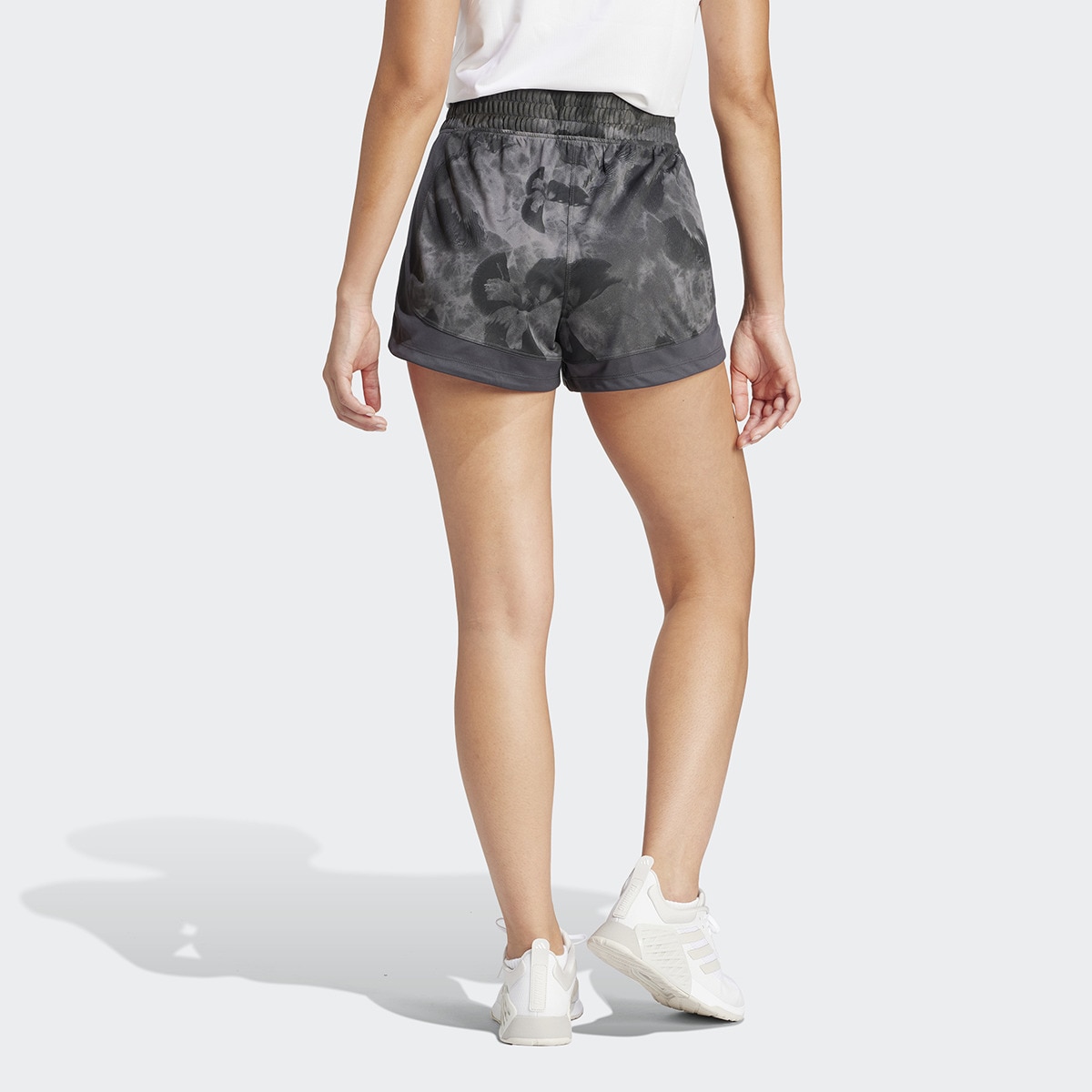Calções de Mulher Pacer Essentials AOP Flower Tie-Dye Knit Cinzento-2