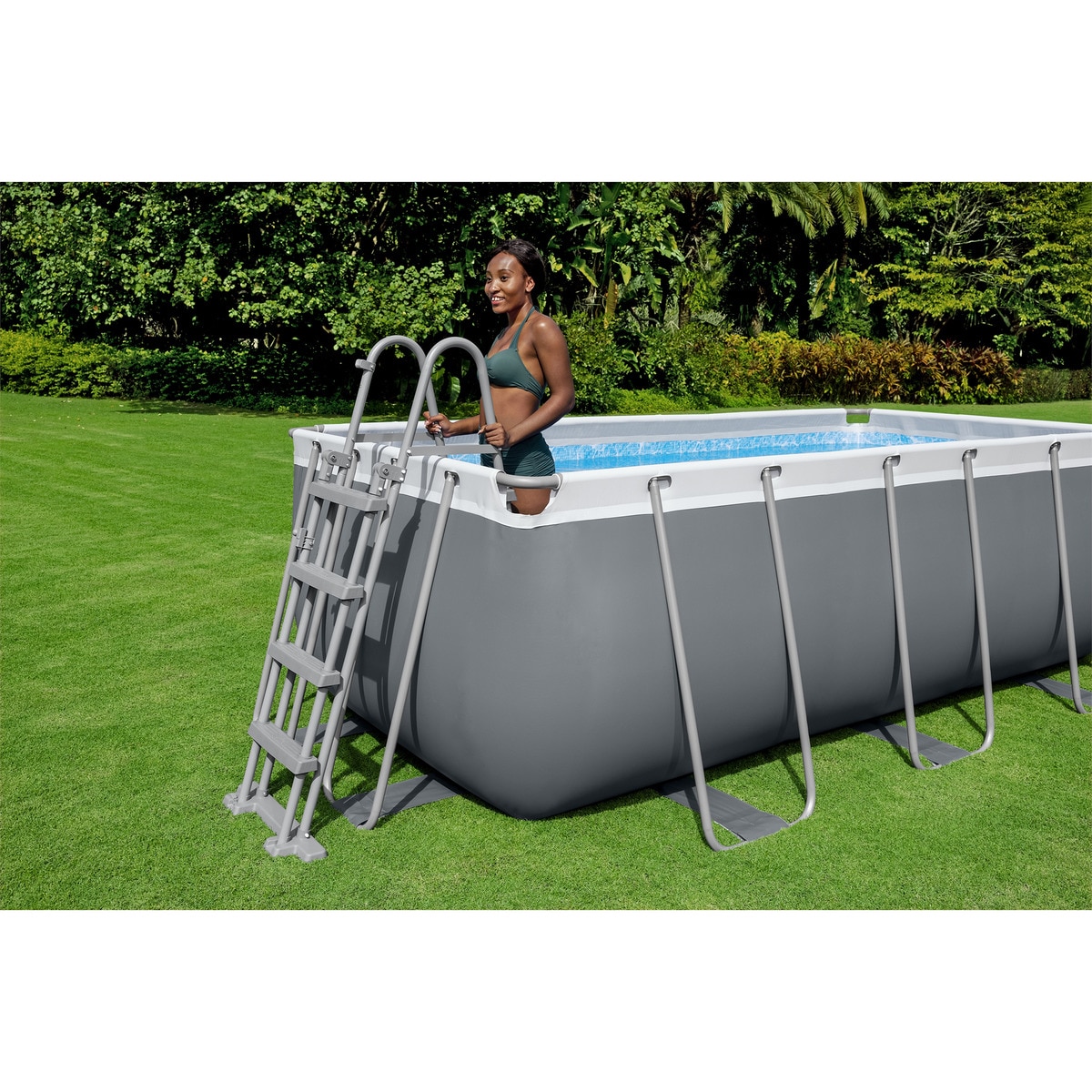 Piscina Rectangular Power Steel 412 x 201 x 122 cm Gris-11