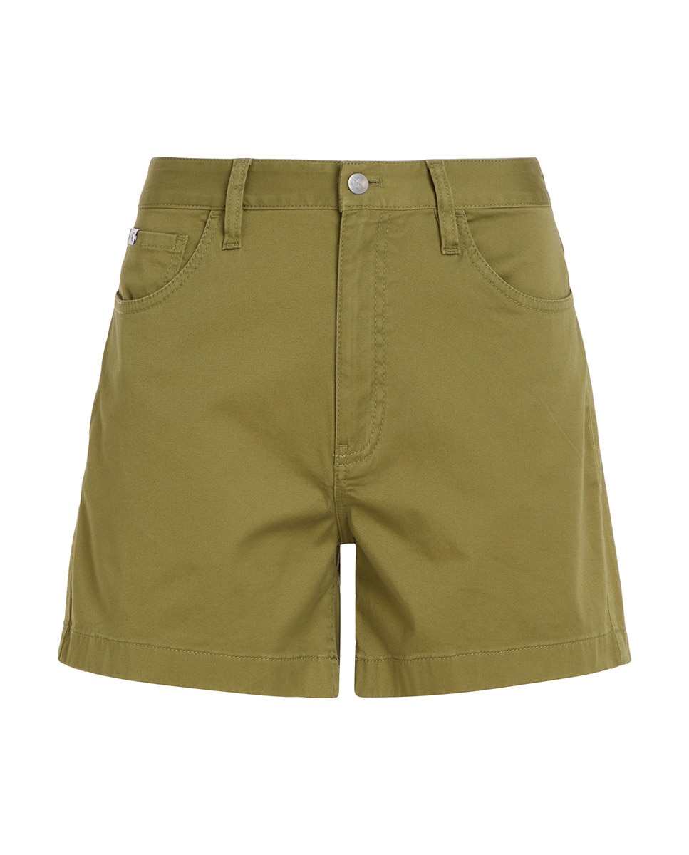 Calções Mom Fit em Sarja de Algodão Verde-4