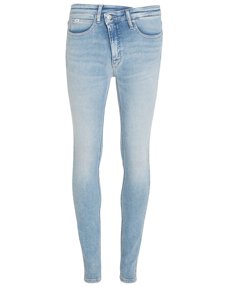 Jeans Mid Rise Skinny Azul-4
