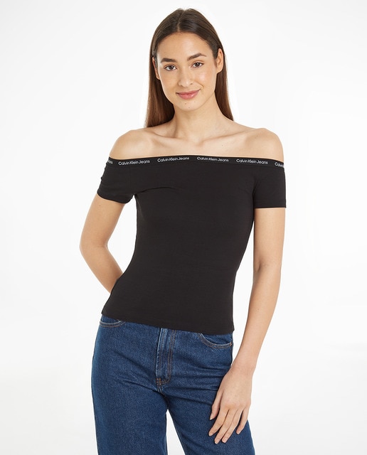 Imagen 0 de Camiseta Mujer canalé y manga corta