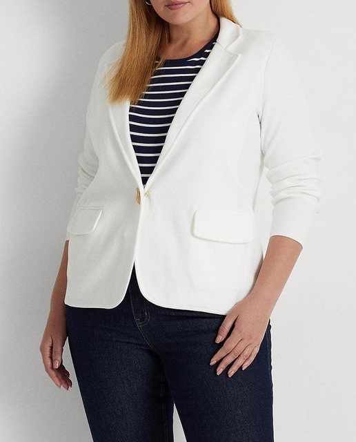 Imagen 0 de Blazer de mujer talla grande de mezcla de algodón