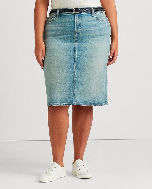 Imagen 0 de Falda de mujer talla grande vaquera