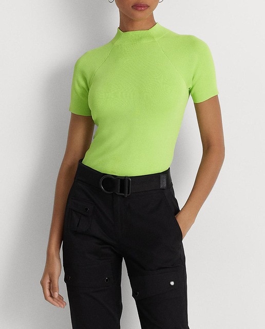 Imagen 0 de Jersey de mujer manga corta cuello semicisne