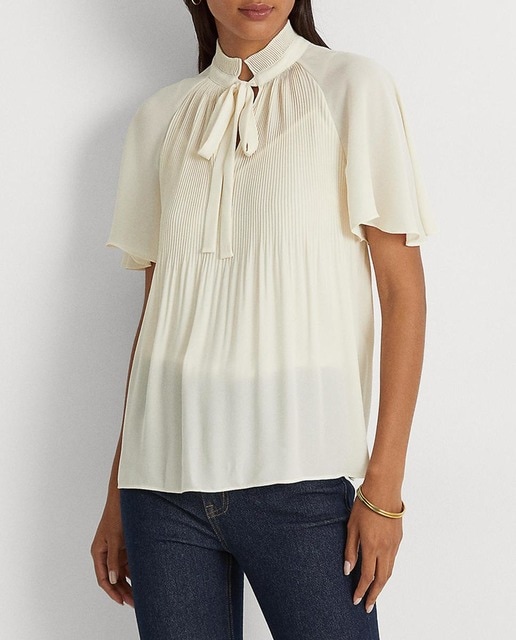 Imagen 0 de Blusa de mujer plisada de georgette
