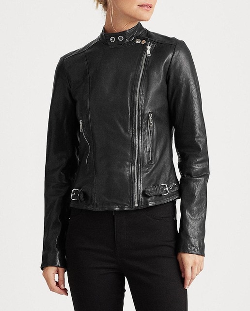 Imagen 0 de Cazadora biker de mujer de piel