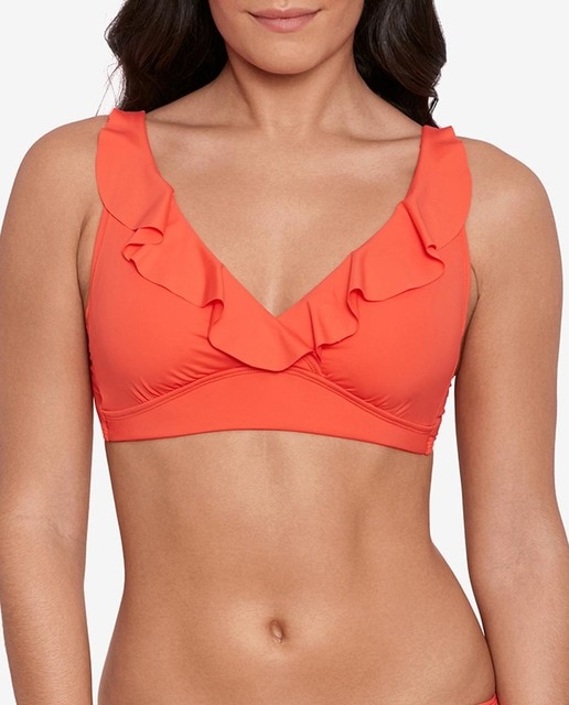 Imagen 0 de Sujetador triangulo cruzado bikini liso