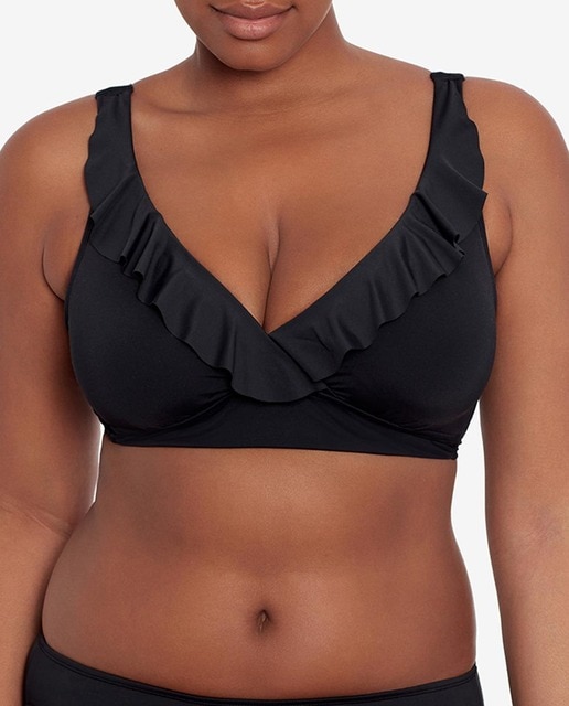 Imagen 0 de Sujetador triangulo cruzado bikini liso