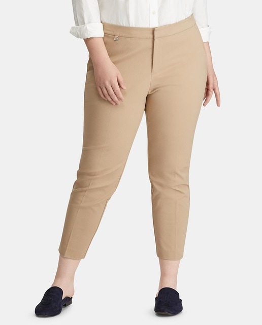 Imagen 0 de Pantalón pitillo capri de mujer talla grande