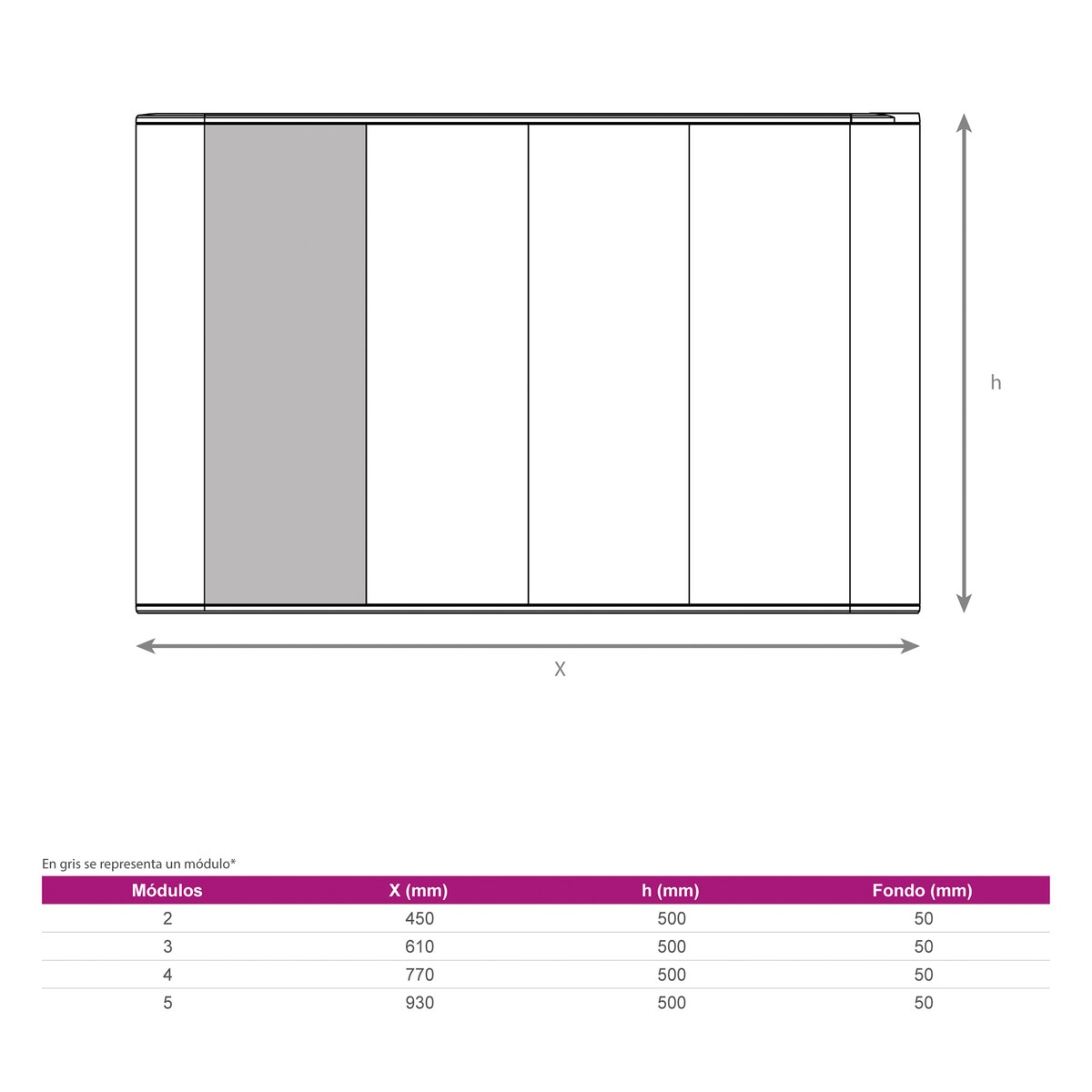 Emisor térmico seco Fácula S0600GRAF programable Grafito-5