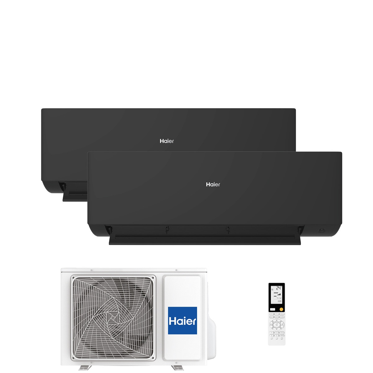 Aire acondicionado Multisplit 2x1 Haier Inverter con 3.010 frig/h + 3.010 frig/h - Expert Negro 35+35/50 Negro-2