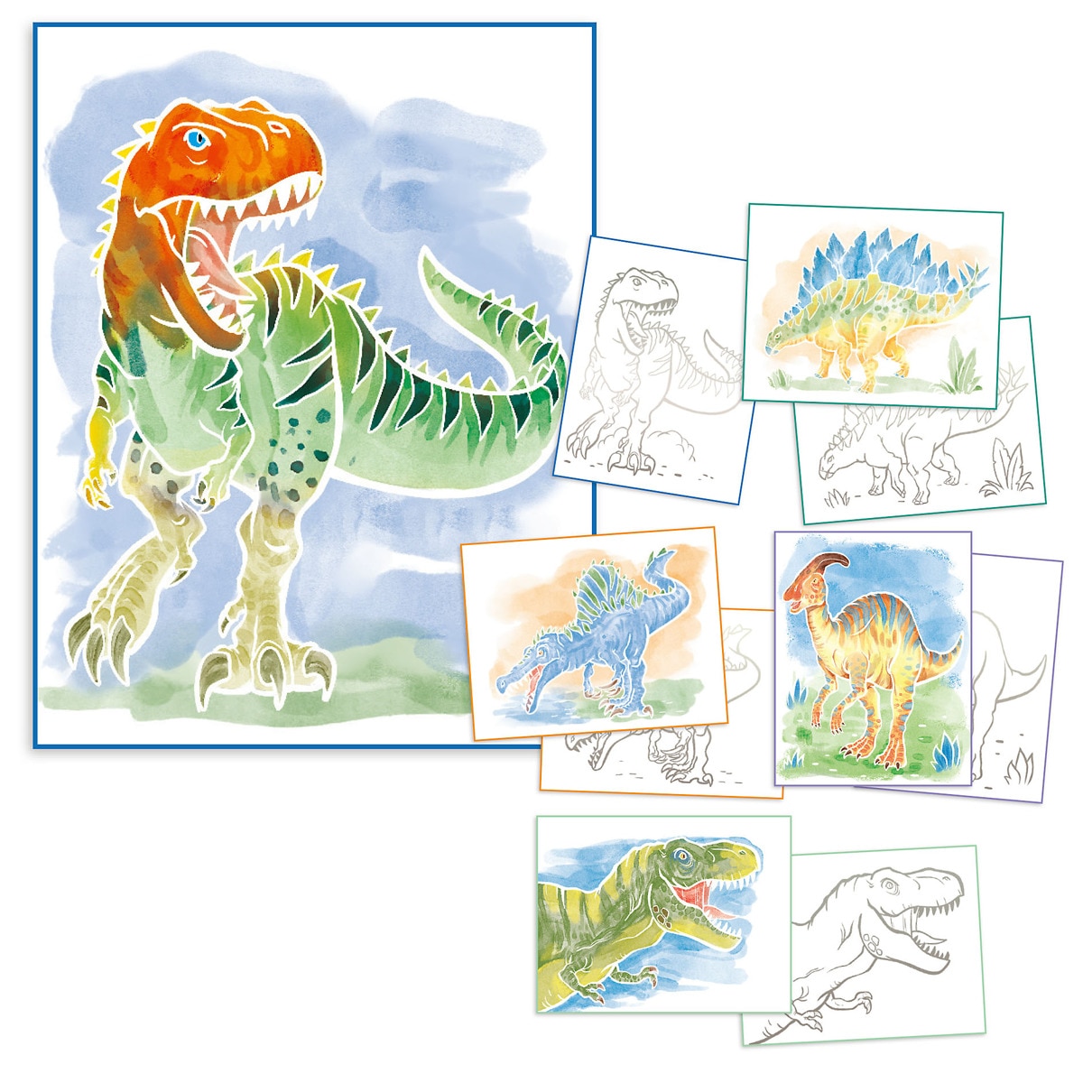 Láminas para colorear Dino World 4