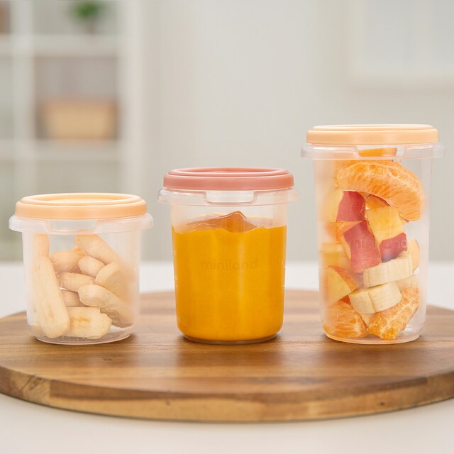 Imagen 0 de Recipiente de conservación de alimentos hermisize Miniland Set 12ud + 2 cucharas