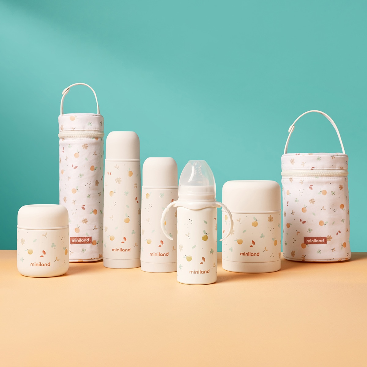 Funda de termo sólidos Miniland thermibag 700ml Crema-6