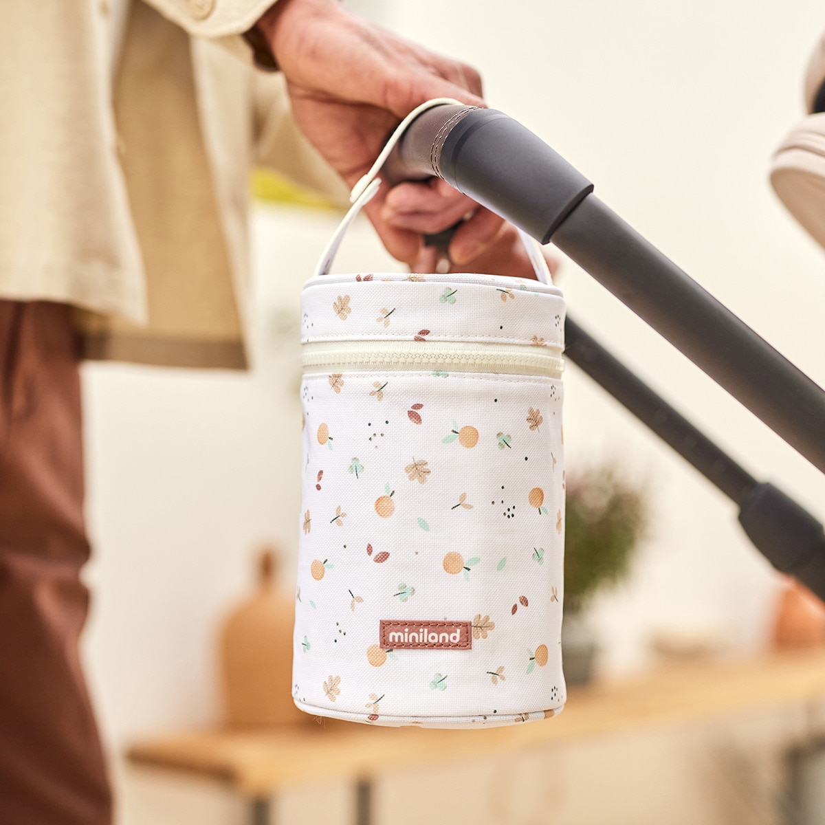 Funda de termo sólidos Miniland thermibag 700ml Crema-3