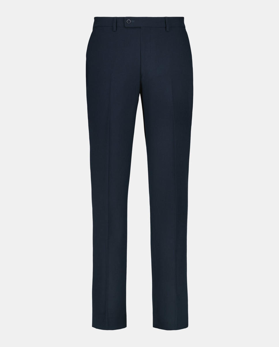 Pantalón de traje básico de hombre sin pinza Classic Fit Azul marino-4