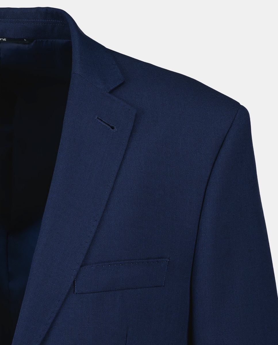 Chaqueta de traje ojo de perdiz de hombre Classic Fit Azul-5