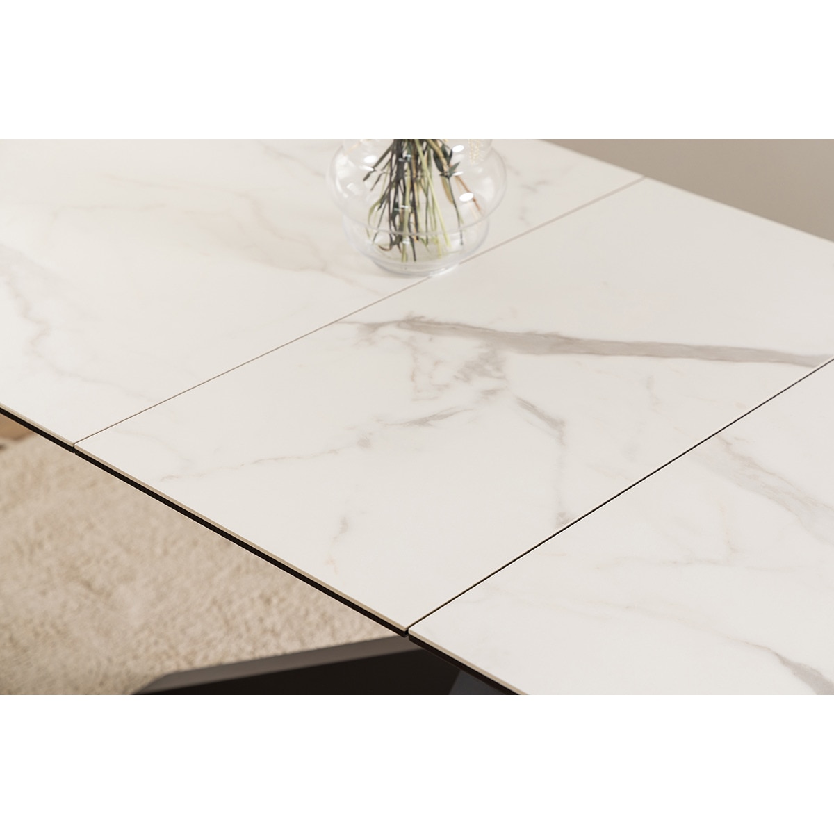 Mesa de Refeições Extensível de Cerâmica Heaven Branco-10