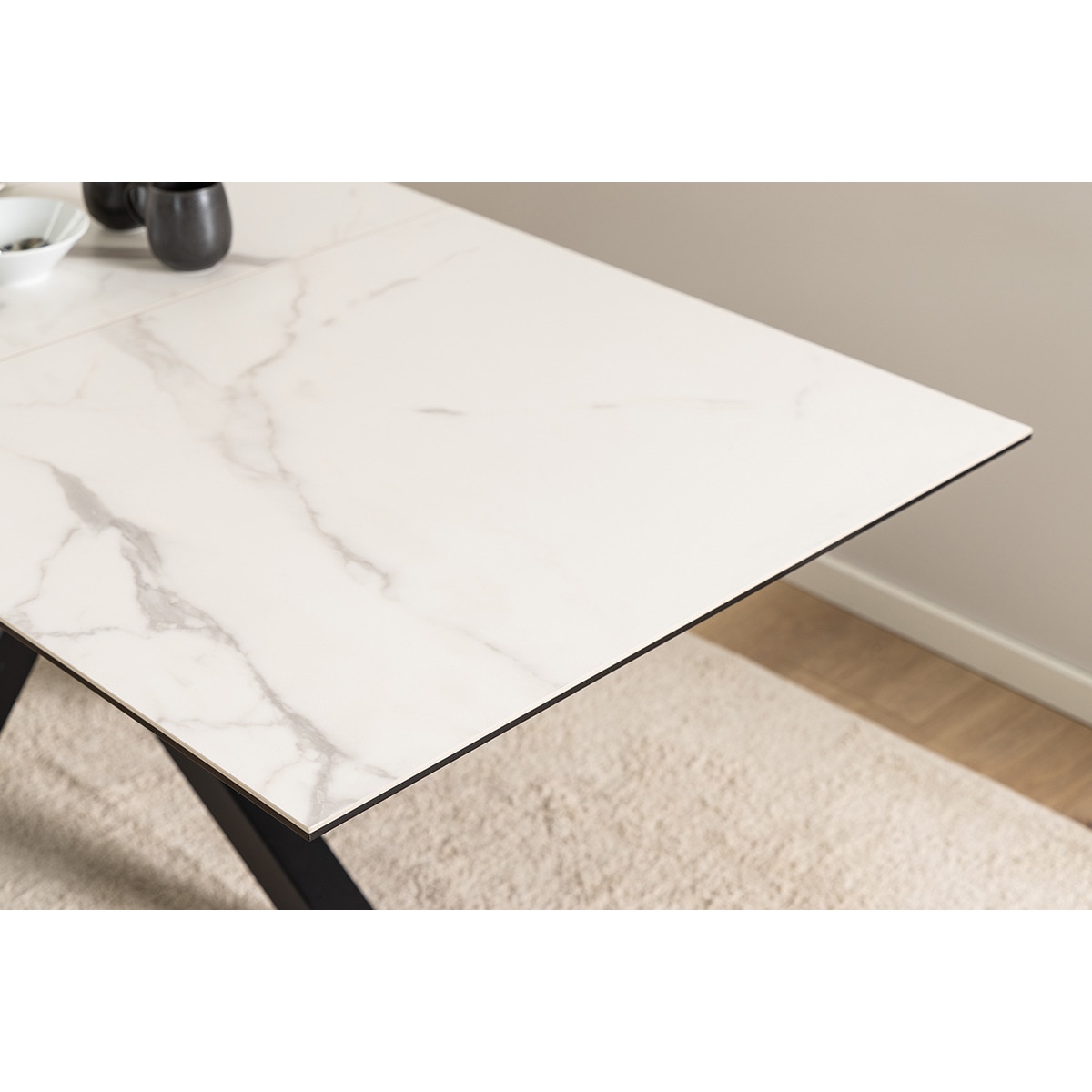 Mesa de Refeições Extensível de Cerâmica Heaven Branco-9