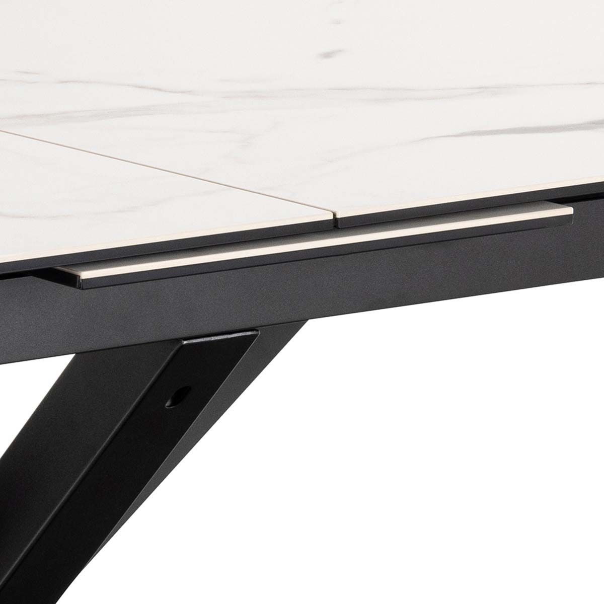 Mesa de Refeições Extensível de Cerâmica Heaven Branco-6