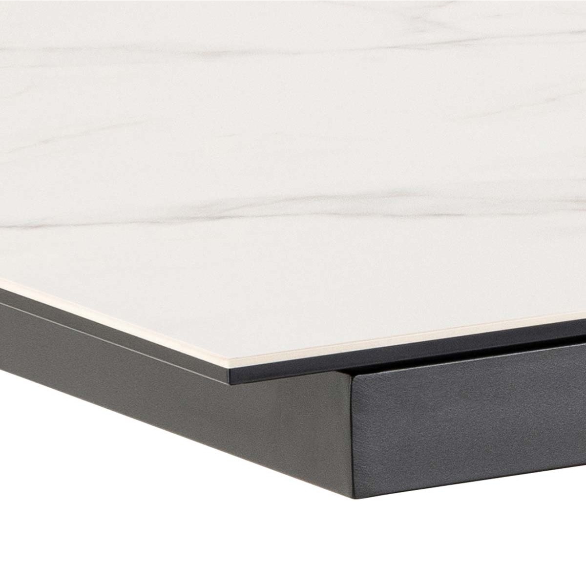 Mesa de Refeições Extensível de Cerâmica Heaven Branco-5