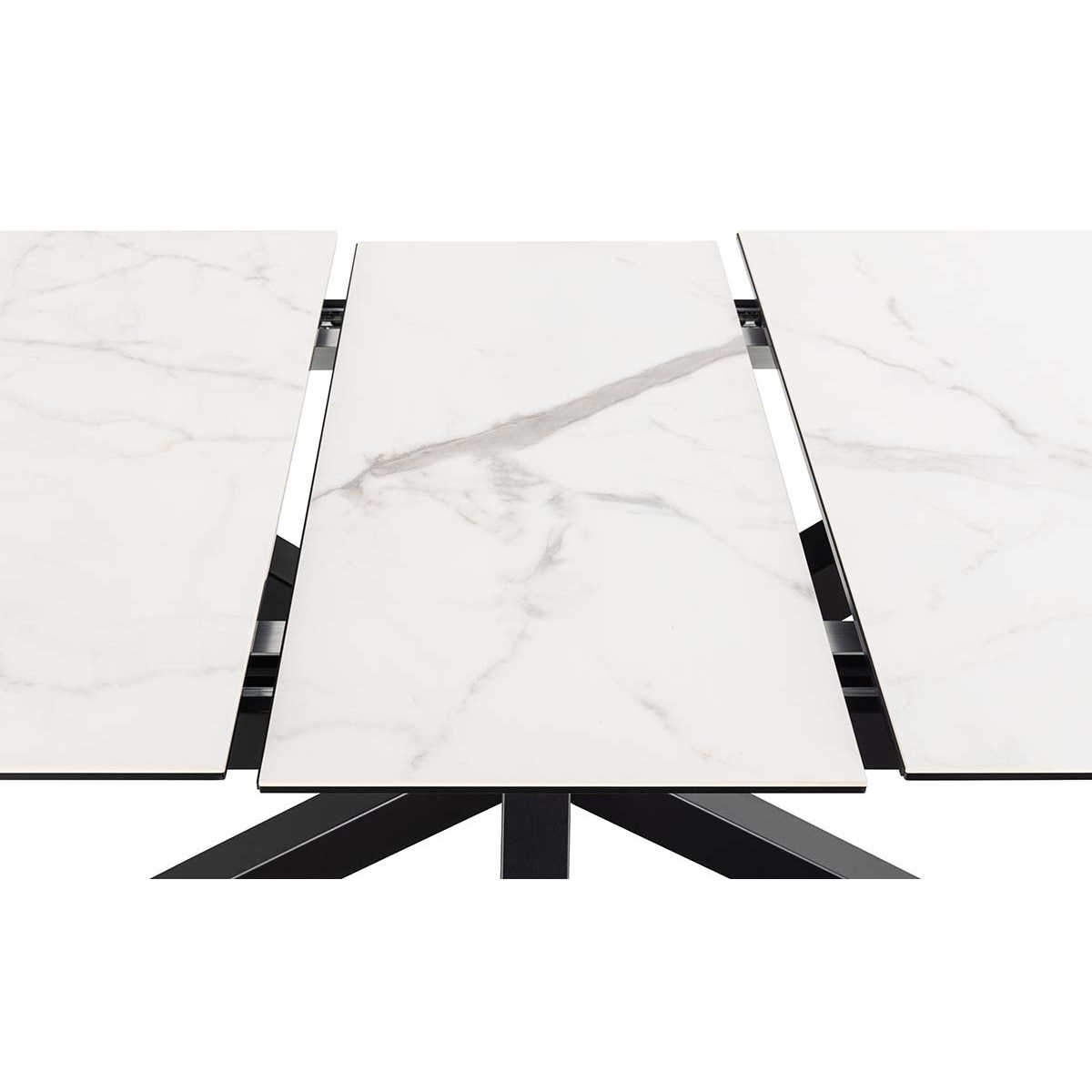 Mesa de Refeições Extensível de Cerâmica Heaven Branco-4