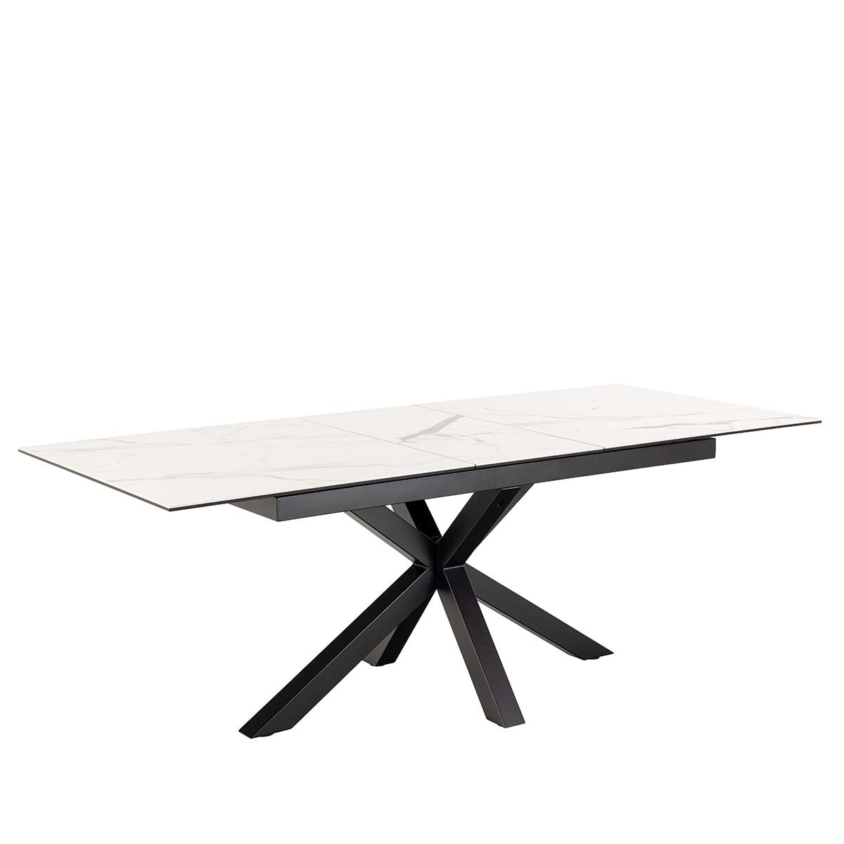 Mesa de Refeições Extensível de Cerâmica Heaven Branco-3