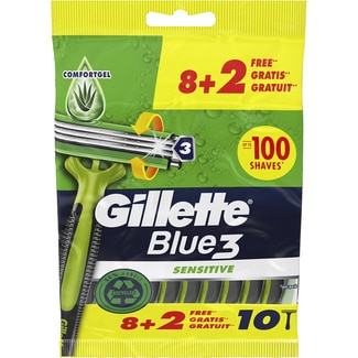 Blue III maquinilla de afeitar desechable Sensitive Comfortgel blister 8 unidades + 2 unidades gratis - Gillette
