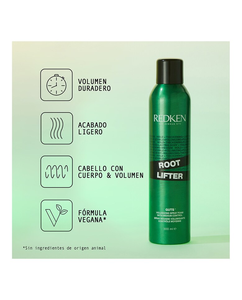 Mousse efecto volumen  Root Lifter Redken 3