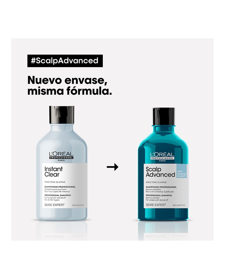 Champú anticaspa con activos dermatológicos para cuero cabelludo con caspa Scalp Advanced Serie Expert 500 ml 
 L'Oreal Professionnel 2