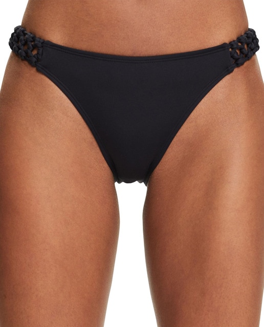 Imagem 0 de Cueca Asa Delta de Biquíni Tipo Tanga Lisa com Detalhes Laterais em Crochet Entrançado