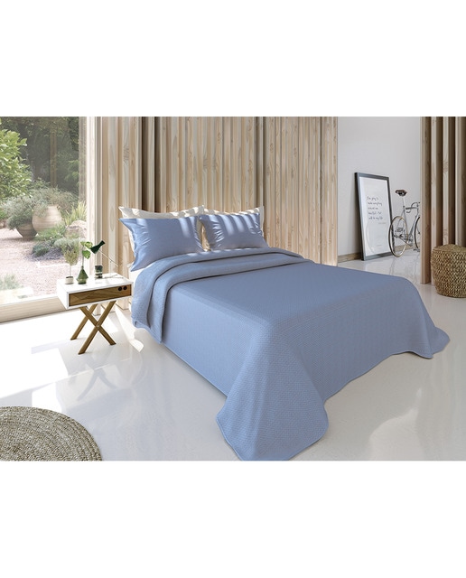 Imagen 0 de Colcha Bouti liso Ibiza azul