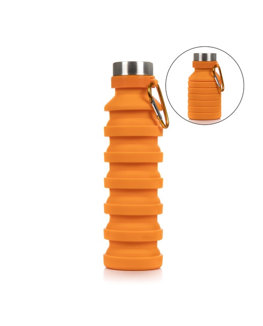 Imagen 0 de Botella deportiva plegable de silicona. 470 a 550ml, libre de BPA