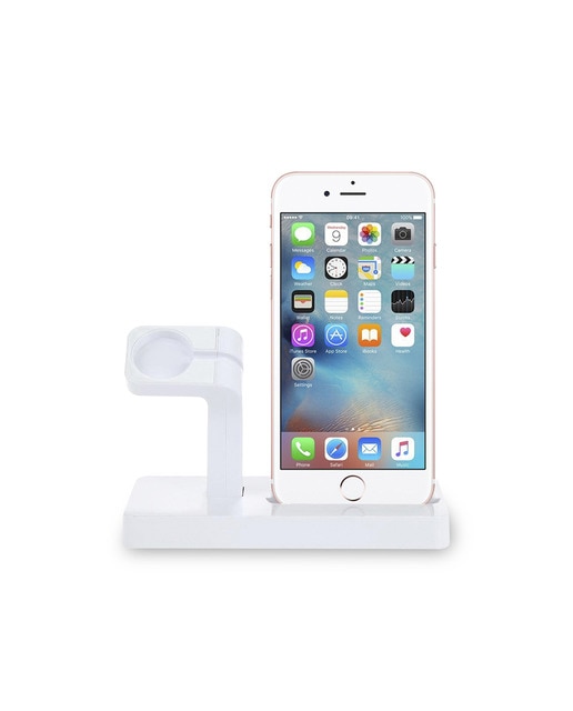 Imagen 0 de Base de carga para Apple iPhone, conexión Lightning 8 pins y soporte de carga para Apple Watch