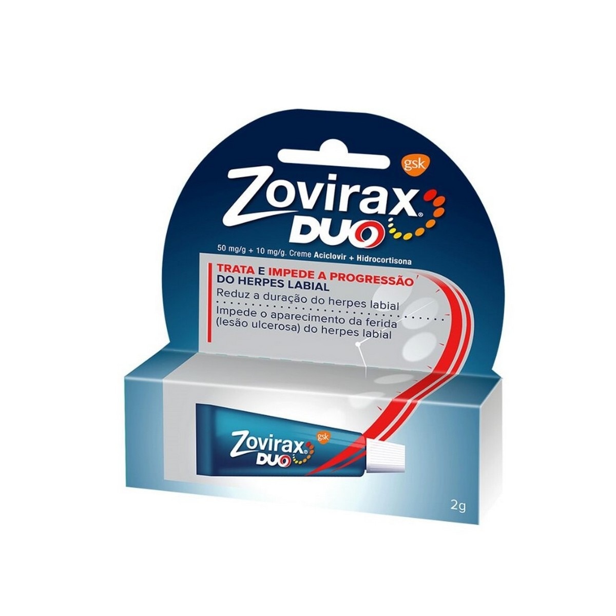 Imagem 0 de Zovirax Duo 50 mg/g + 10 mg/g Creme - 2 g