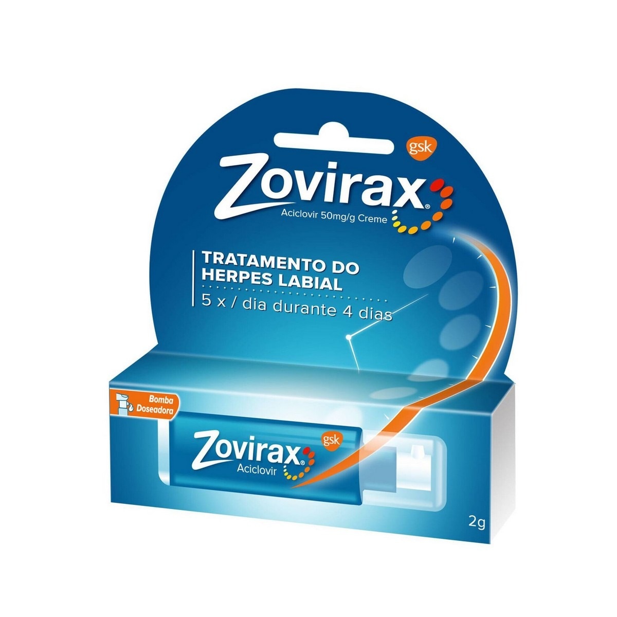 Zovirax 50 mg/g Creme - 2 g 1