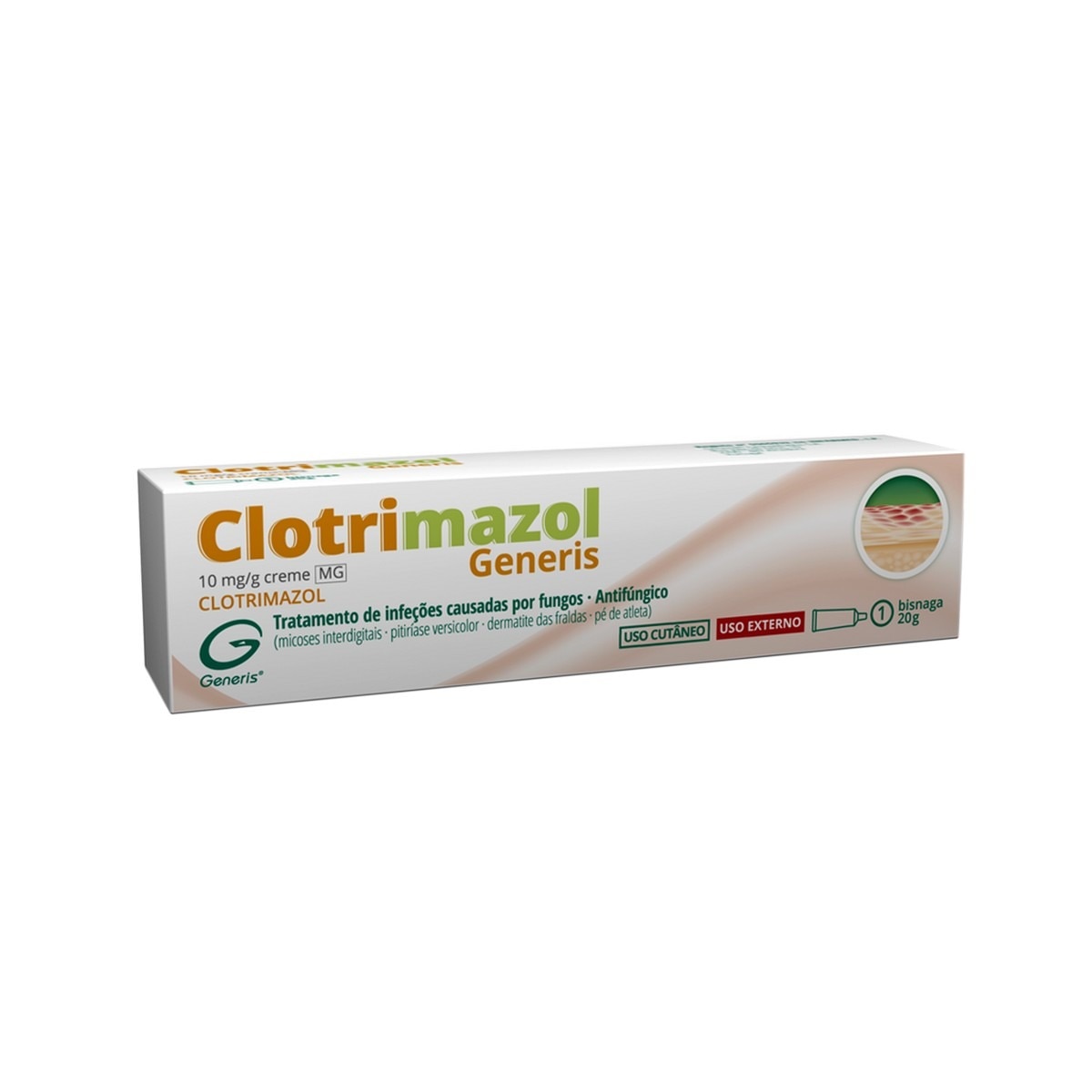 Imagem 0 de Clotrimazol Generis 10 mg/g Creme - 20 g
