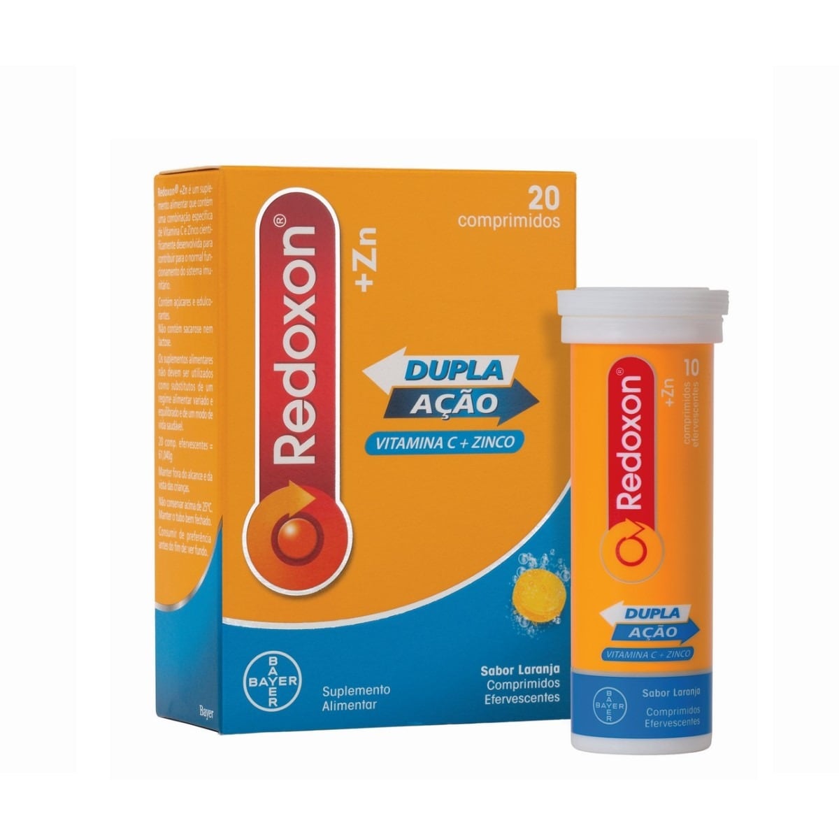 Suplemento Alimentar Redoxon + Zn Dupla Ação - 20 Comp. Efervescentes 1