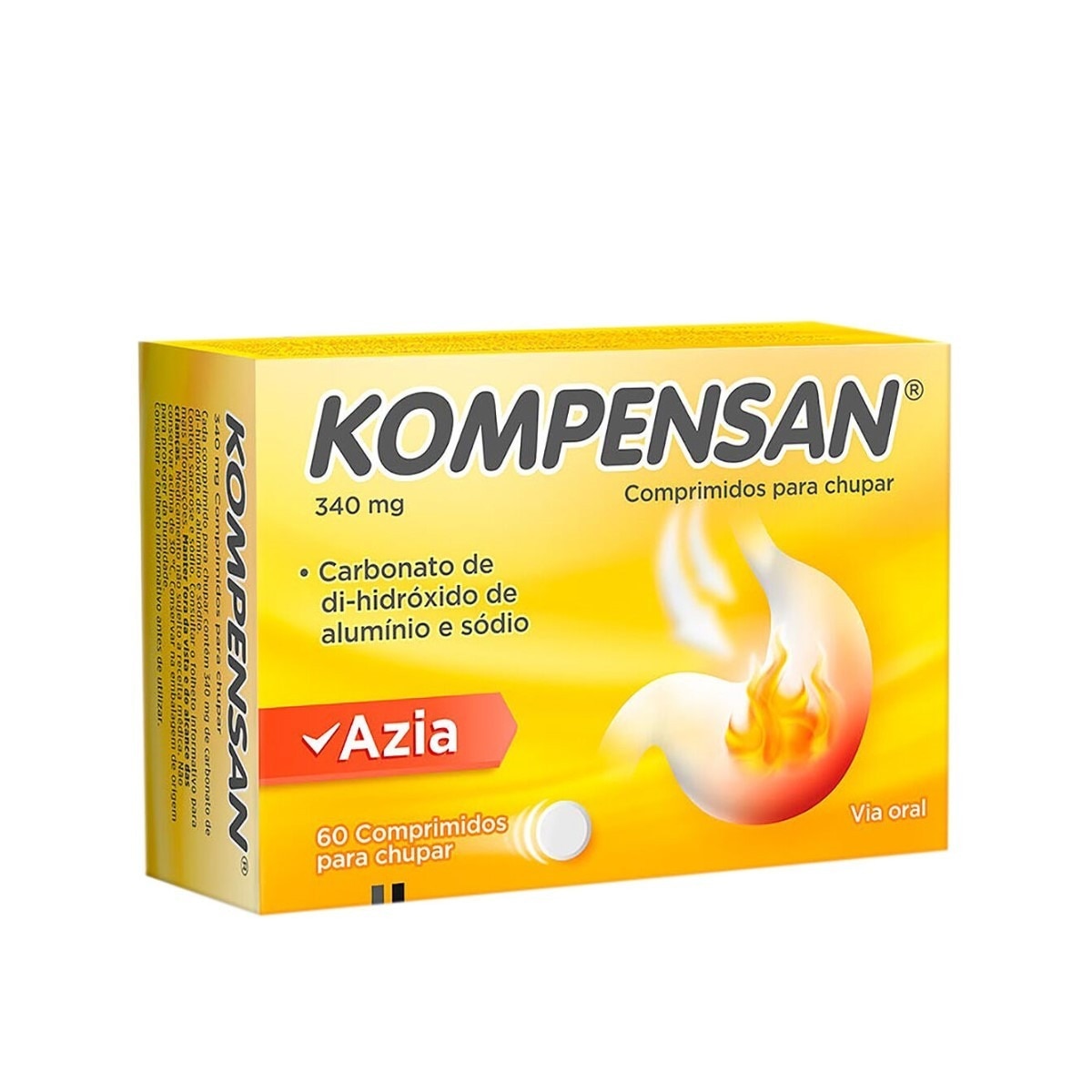 Imagem 0 de Kompensan 340 mg - 60 Comprimidos para Chupar